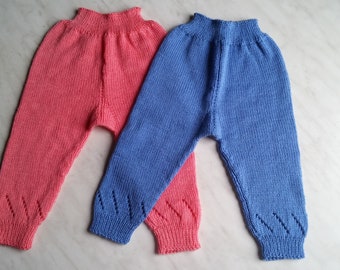 Hand Made Baby Pants/ Merino Wool Toddler Leggings/ Lice Diaper Cover Pants/ Children Trousers