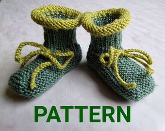 Easy Knitting Pattern, Booties, Baby Booties PDF Pattern