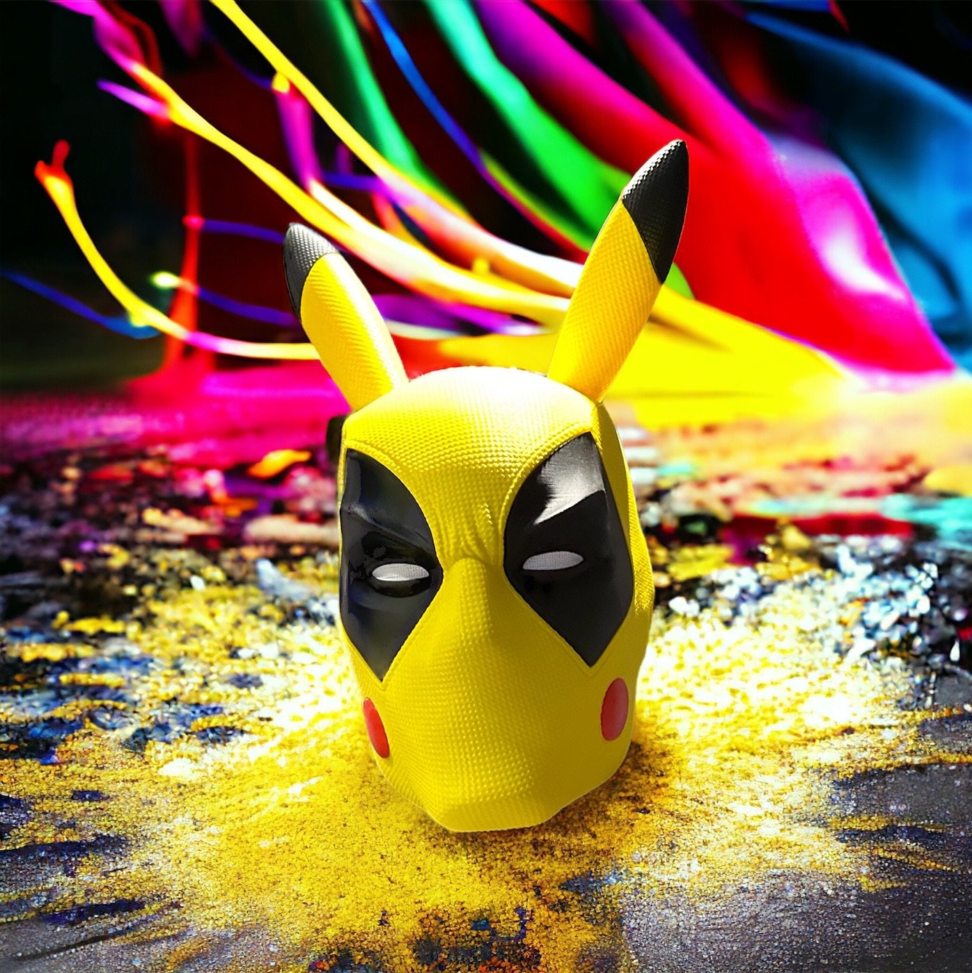 Pikapool Pikachu Deadpool 3D Printed Mask by Yosh Studios - Etsy