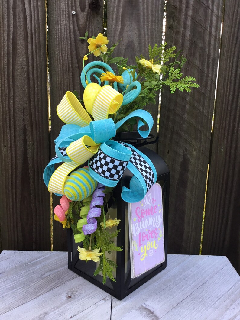 Lantern swag~Easter lantern swag~Spring lantern swag~floral lantern swag~Lantern decor~Lantern floral decor~Easter floral decor