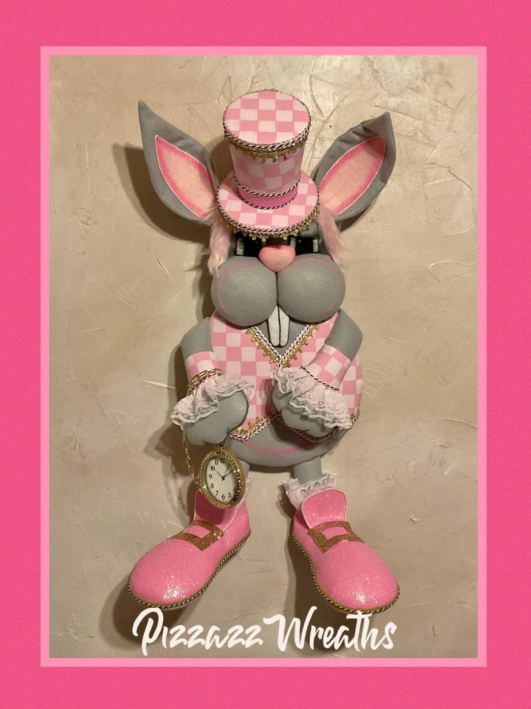 Hopsalot Rabbit Sir Hopsalot,easter Rabbit. Large Wreath Attachment, Easter ...
