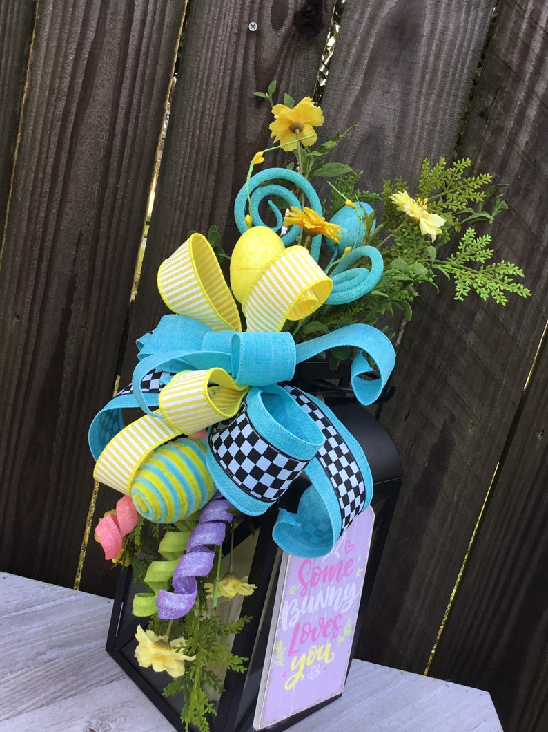 Lantern swag~Easter lantern swag~Spring lantern swag~floral lantern swag~Lantern decor~Lantern floral decor~Easter floral decor