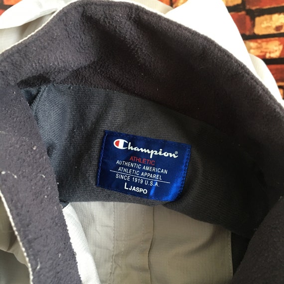 champion windbreaker silver