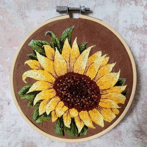 Hand Embroidery Kit, Floral Embroidery for Beginners, Wreath