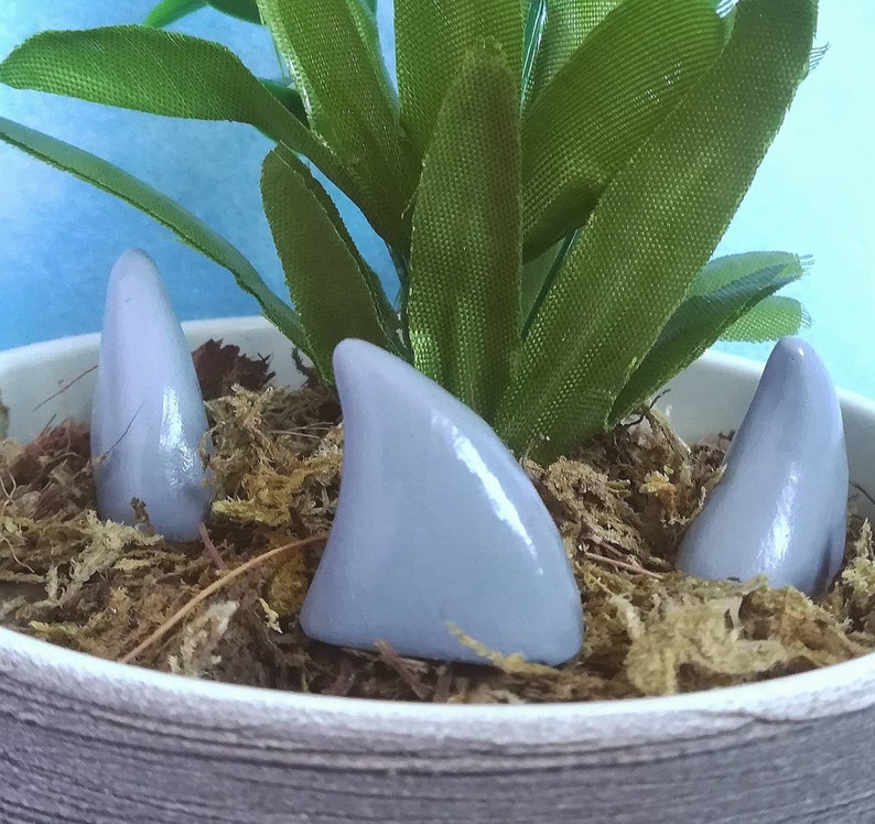 Shark fin spike plant pot decorations Etsy