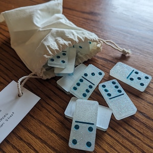 Handmade Resin Double 6 Domino Game