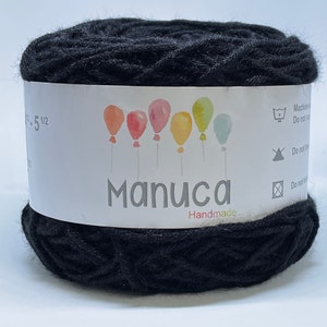 Solid black yarn -  synthetic fiber-knitting and crochet supplies