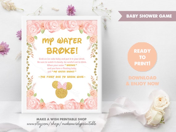 Amazon Com My Water Broke Baby Shower Game Ice Cube Game For 32
