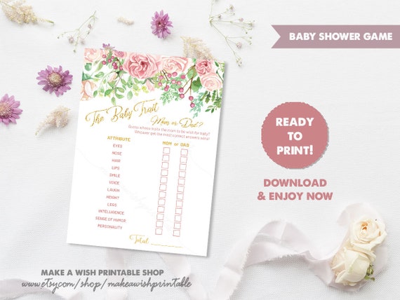 Mom Or Dad Baby Shower Game The Baby Trait Baby Shower Who Knows Mom Or Dad Baby Shower Game The Baby Trait Baby Shower Who Knows