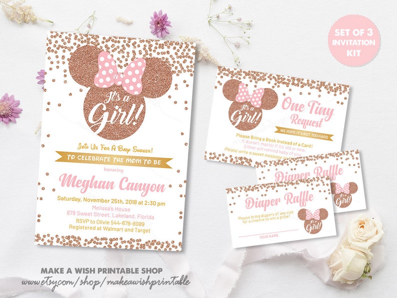 Rose Gold Baby Shower Invitations Rose Gold Invitation Etsy Rose Gold Baby Shower Invitations Rose Gold Invitation Etsy