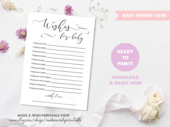 Wishes For Baby Card Modern Baby Shower Games Wishes For The Baby Wishes For Baby Card Modern Baby Shower Games Wishes For The Baby