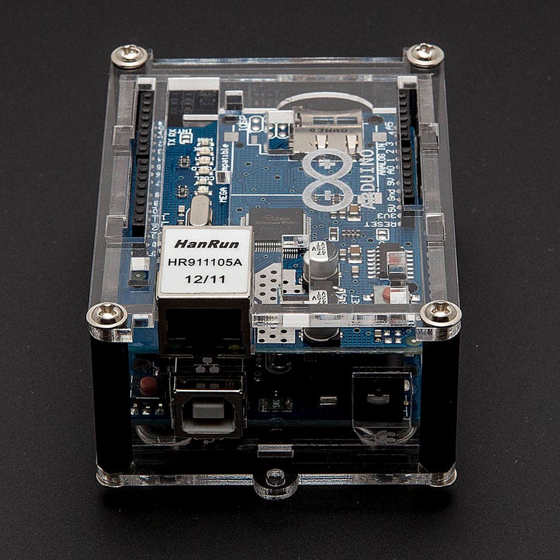 Arduino Uno with Ethernet Shield Acrylic Box Enclosure | Etsy