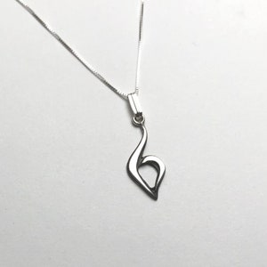 Recovery Symbol Necklace with 3/4&quot; pendant. Sterling Silver 925