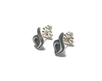 Eating Disorders Recovery post earrings with 0.4" symbols. Sterling Silver 925