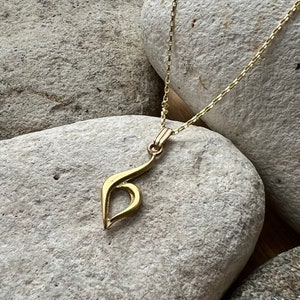 Gold Recovery Symbol Necklace with 3/4&quot; pendant.