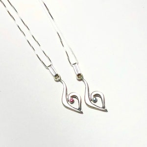 Birthstone Recovery Symbol Necklace with 3/4&quot; pendant.