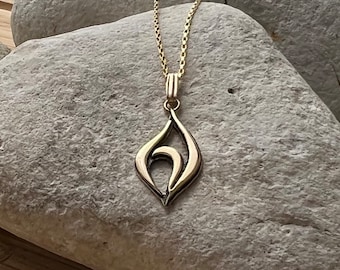Strength During Recovery necklace. Gold