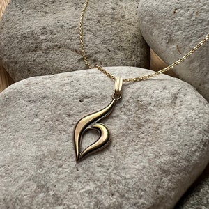 Recovery Symbol Necklace with 1&quot; pendant. Gold