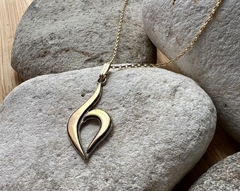 Recovery Necklace with 1.5" pendant. Gold