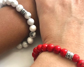 Eating Disorders Recovery Symbol beaded bracelet