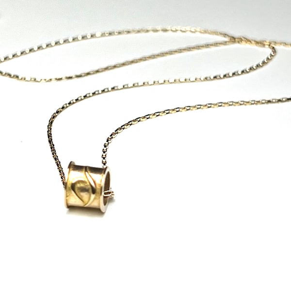 Eating Disorders Recovery Symbol Necklace with 18k Gold Plated Bead