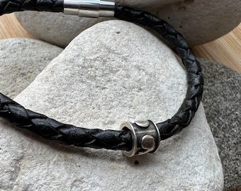 Semicolon Symbol Leather bracelet