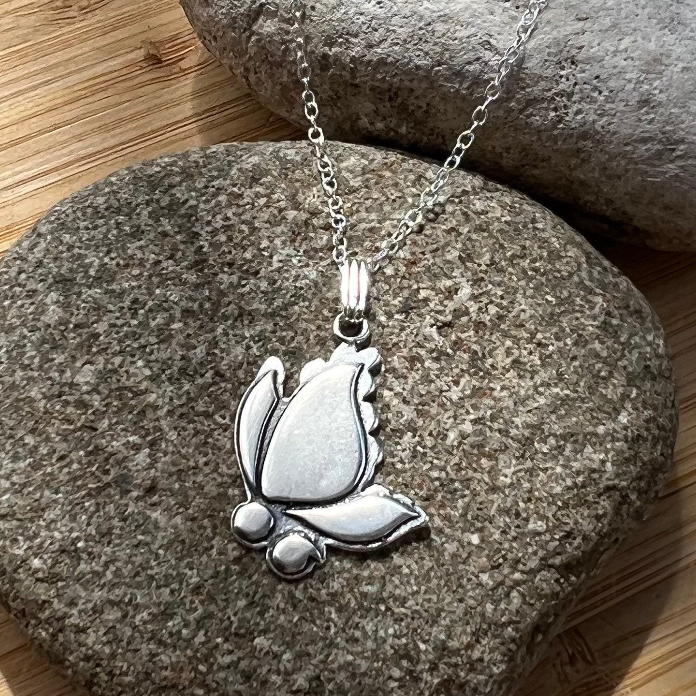 Semicolon butterfly necklace sale