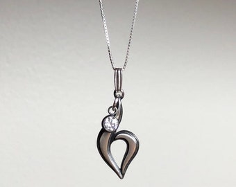 Sterling Silver Recovery Symbol Necklace with CZ Birthstone