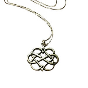 Love Forever! Two Hearts Plus Infinity. Sterling Silver 925