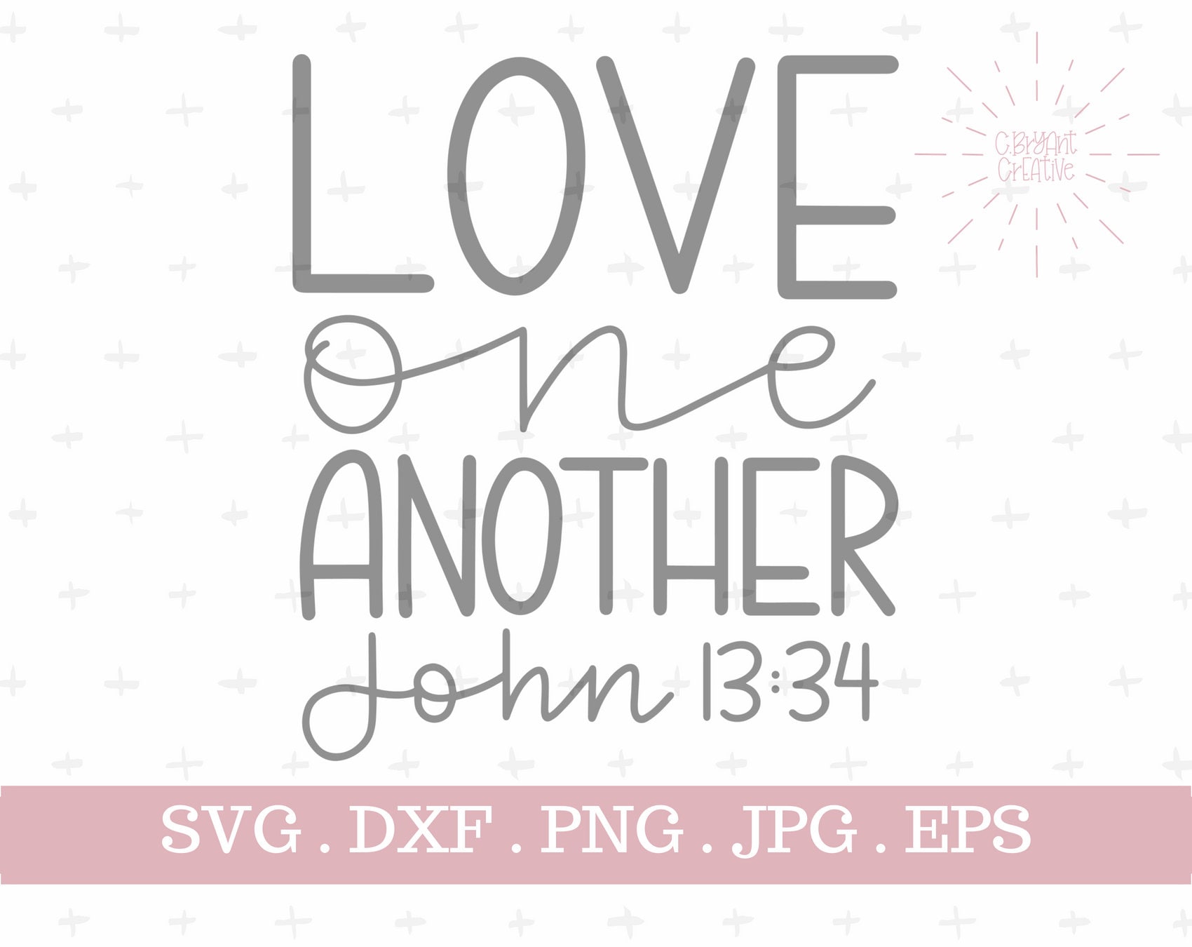 Download Love One Another hand lettered SVG zip file containing svg | Etsy