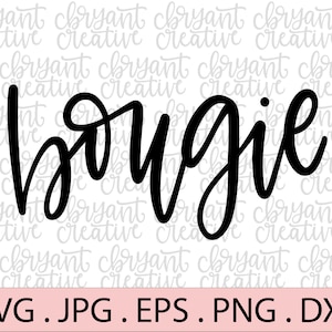 Bougie SVG | zip file containing svg, jpg, png, dxf, and eps | silhouette & cricut cut file