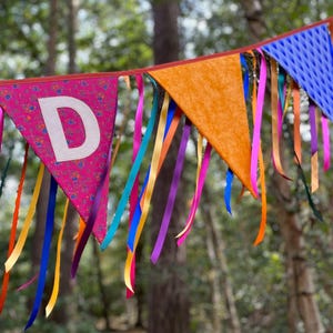 Personalised Festival Wedding Bunting Alternative Wedding Boho Decoration Mr & Mrs Garland Pennant Banner image 14