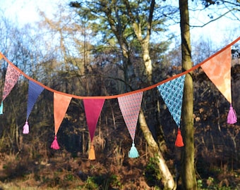 Boho Tassel Bunting Garland Festive Banner Alternative Christmas Decoration Best Friend Gift Campervan Decor Gift For Her