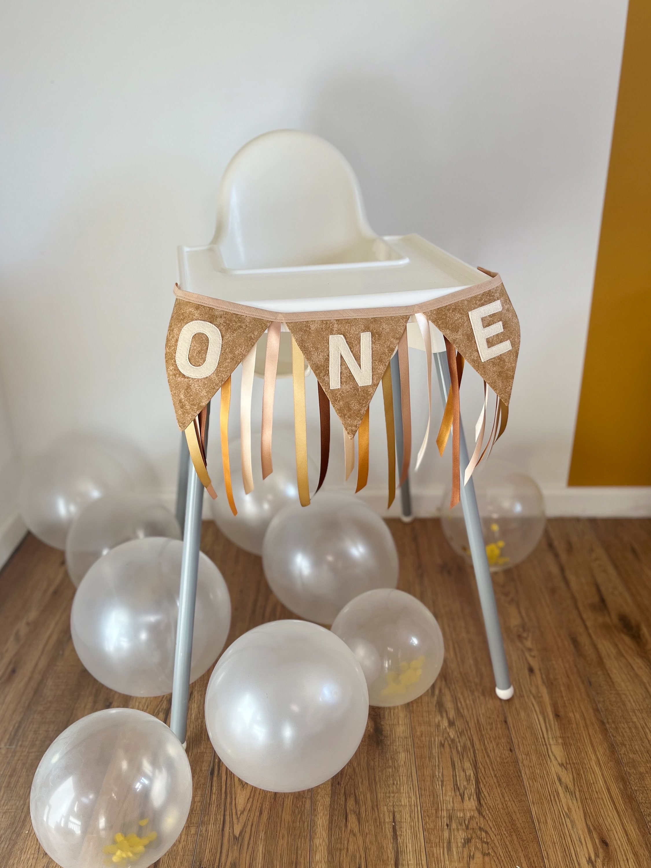 Boho First Birthday Highchair Banner, 1st Birthday High Chair Bunting