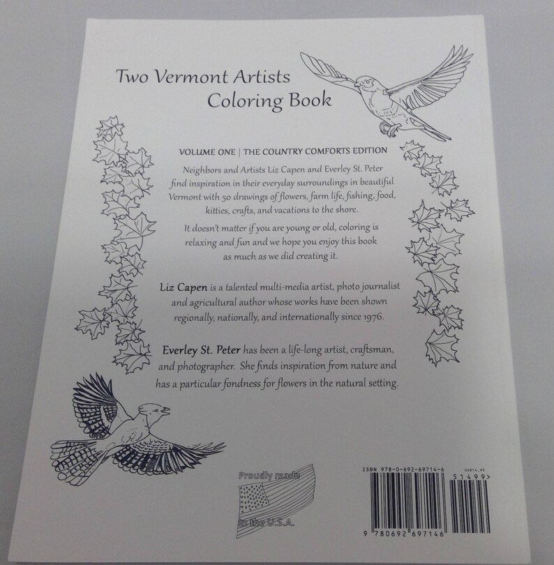 Download Two Vermont Artists Coloring Book Country Comfort Edition ...