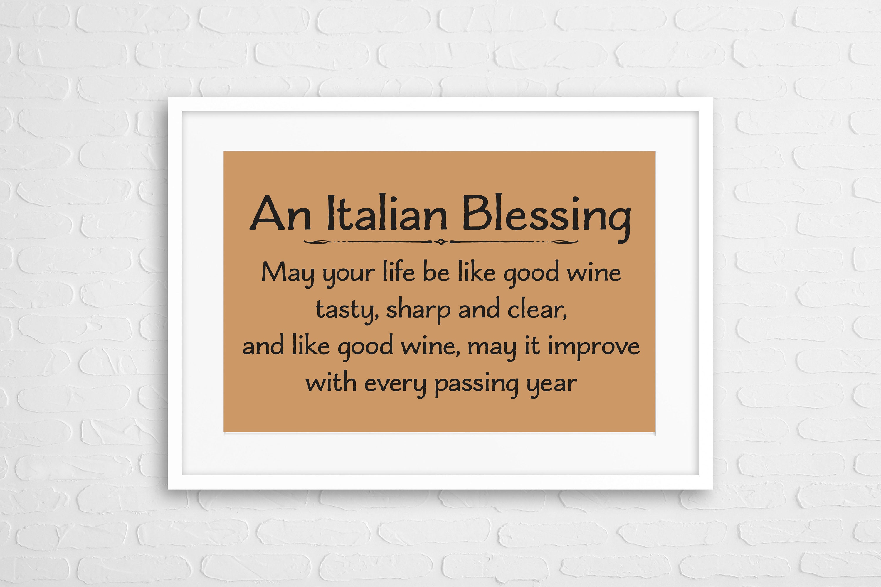 Italian Blessing / Quotes Wall Art Modern Design 5 | Etsy