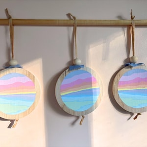 Peach Beach Wood Art