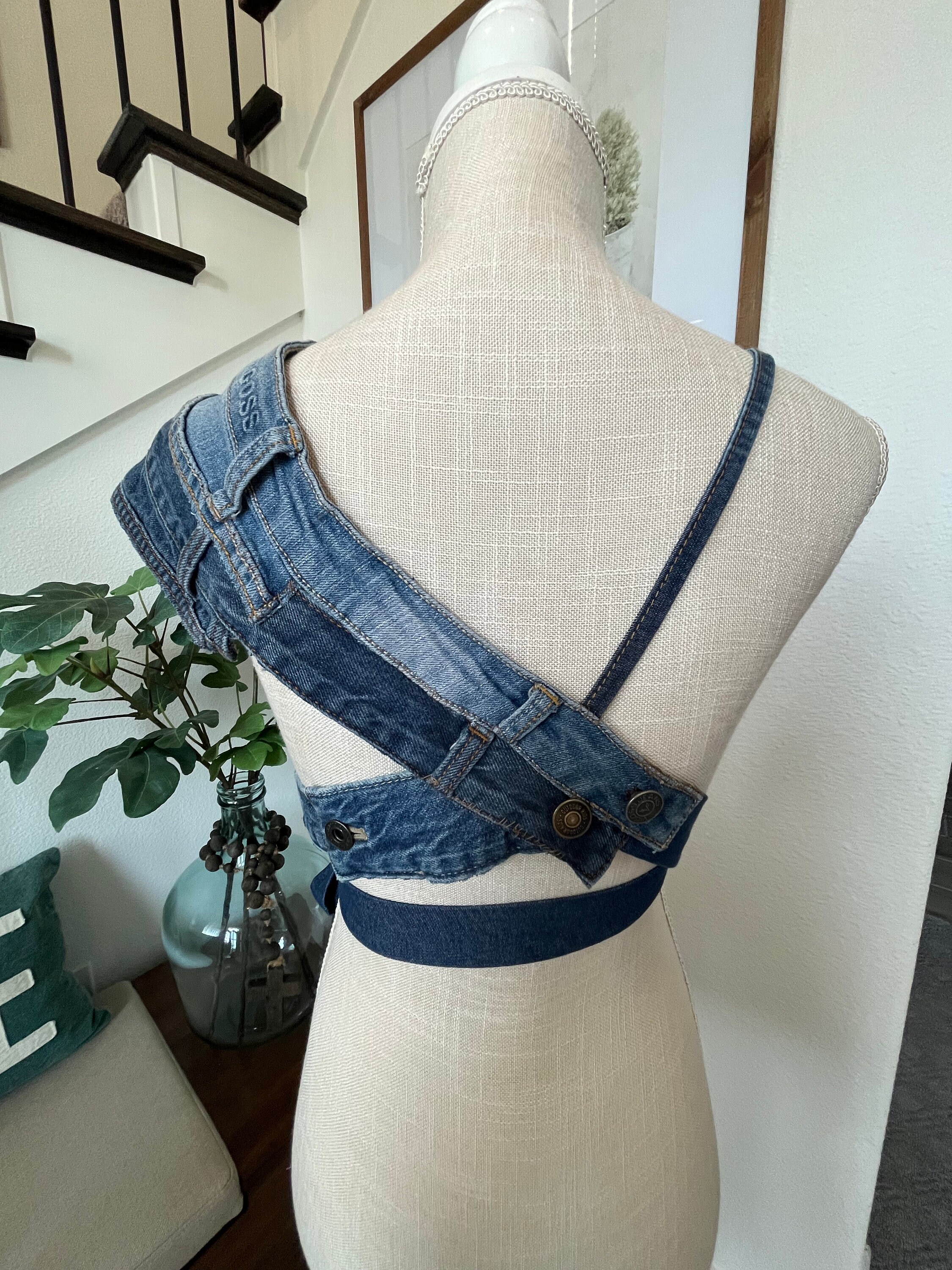 Teidi Wrap Top In Denim