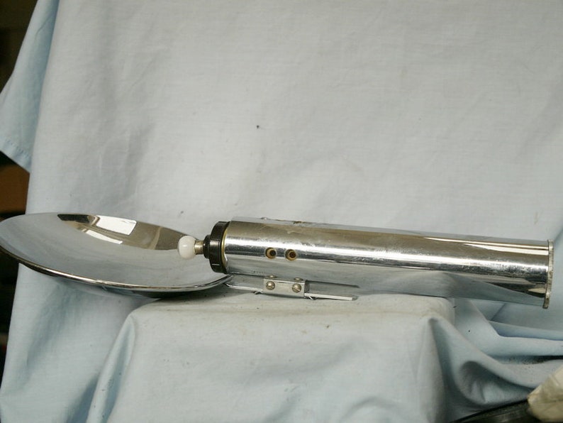 Vintage Chrome Dish Flash with Chrome Grip Light Sabre Nice Set-