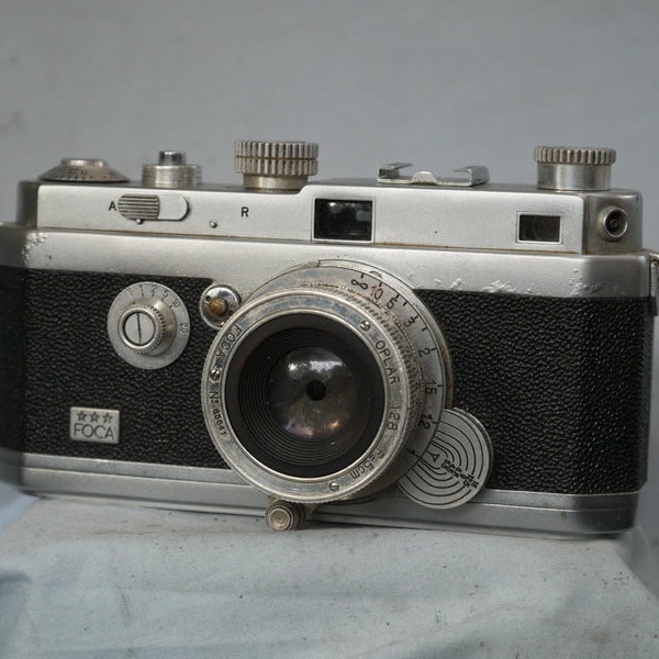 Foca 3 Star French Vintage Rangefinder Camera Leica Copy c/w 5cm 2.8 Oplar Lens -RARE-