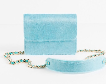 Designer &quot;Pony&quot; Handmade Bag, Purse, Clutch, Mint bag, Crossbody, Mini-bag, Leather bag, Evening bag, Evening clutch, OAKK, Exclusive