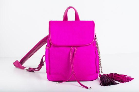 designer pink backpack
