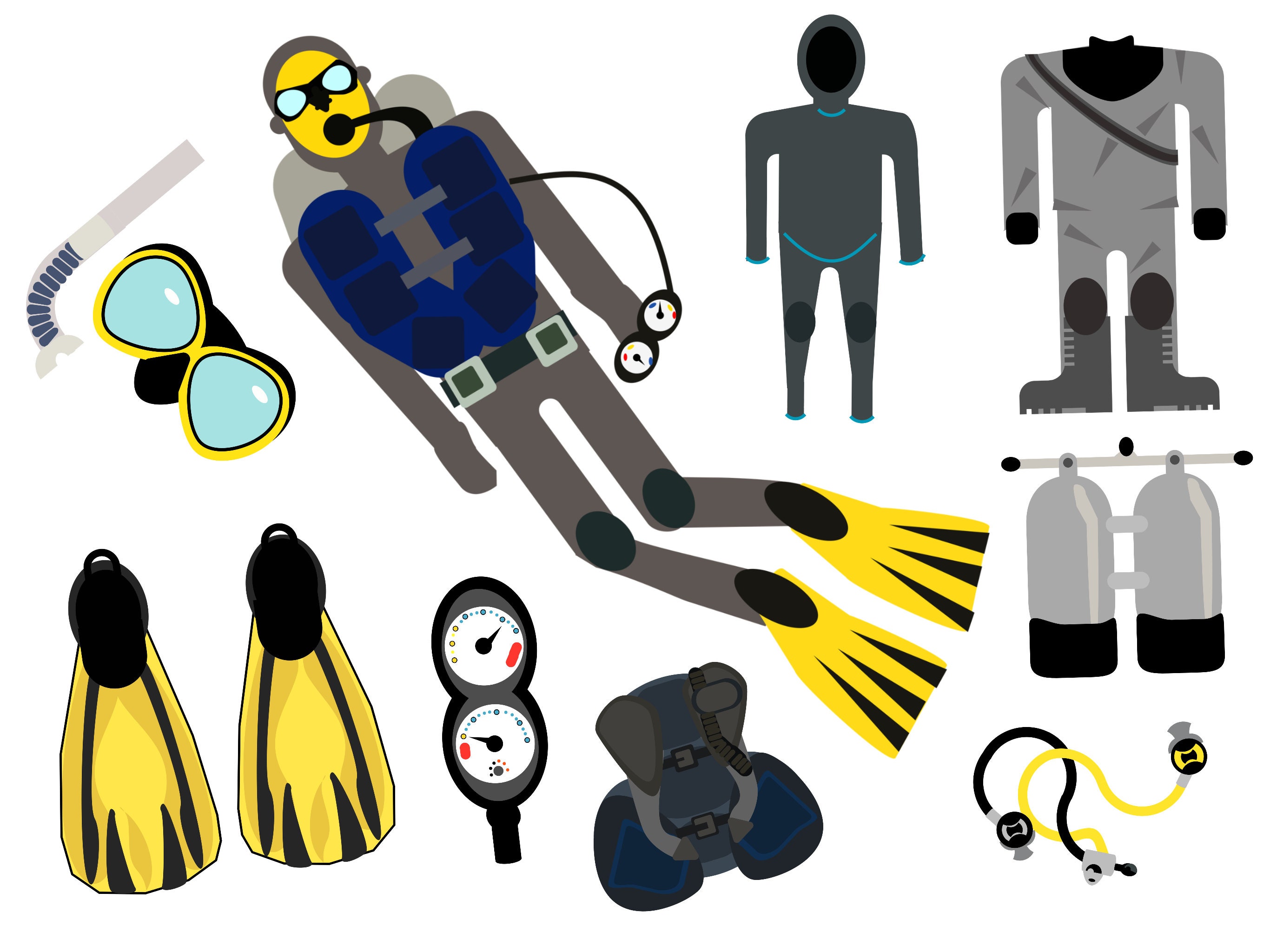 Scuba Diving Emojis Etsy