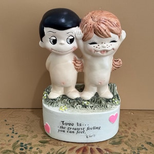 Vintage 1973 “Love Is The Greatest Feeling You Can Feel”by Kim Casali Coin Bank
