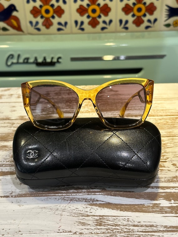 Chanel 5429 Gold Butterfly Vintage Sunglasses