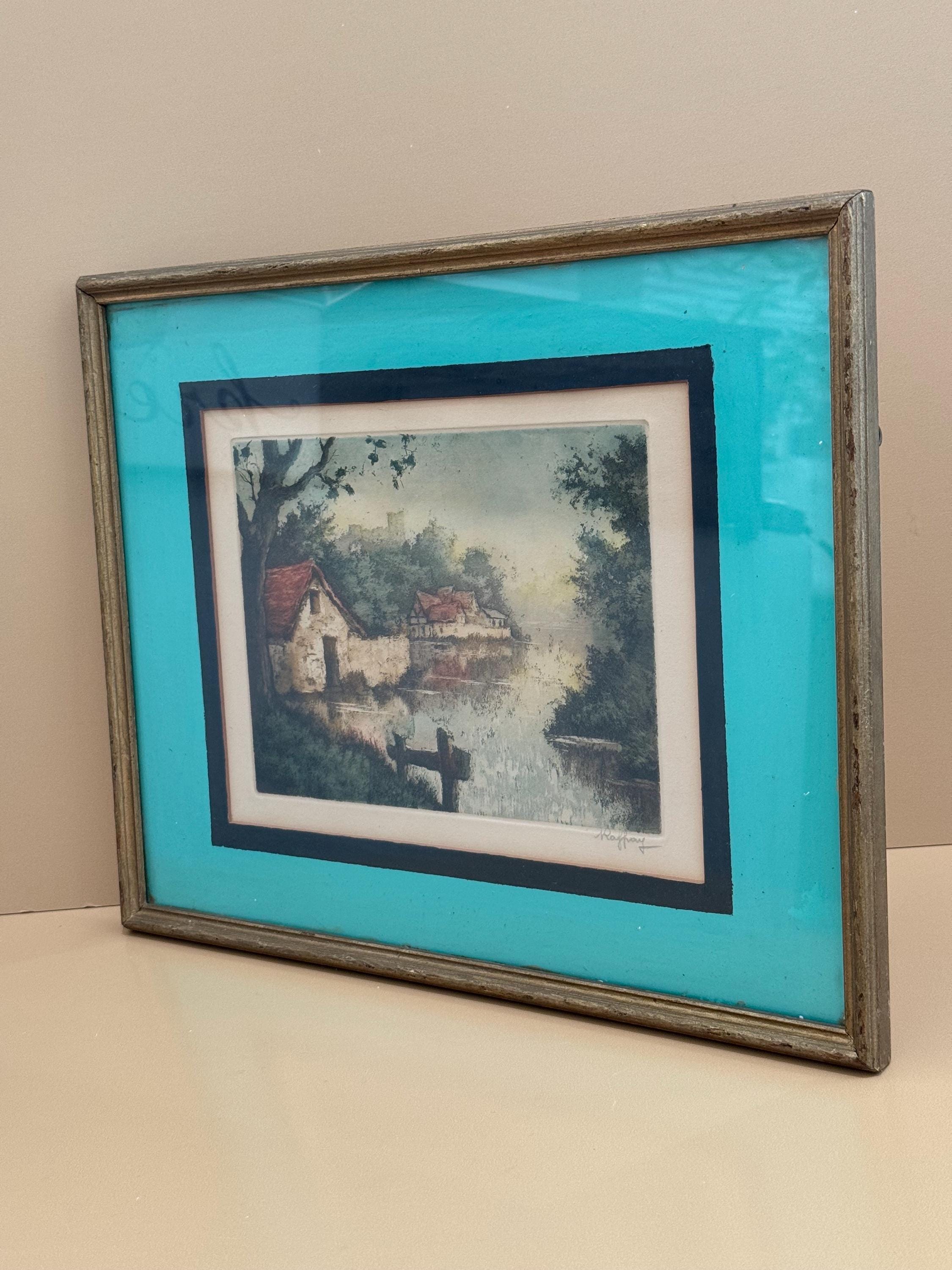 Signed Raffray Vintage French Aquatint Etching