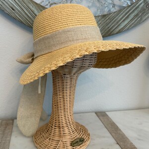 Ribbon Tie Straw Hat - Etsy