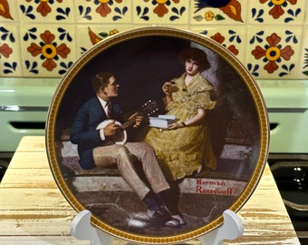 Norman Rockwell “Pondering on the Porch” Collector Plate