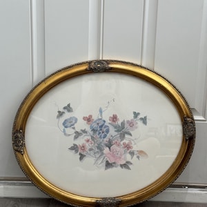 Early 19th Century Mary Bertrand Signed Floral Lithograph of Spring Flowers in Vase
