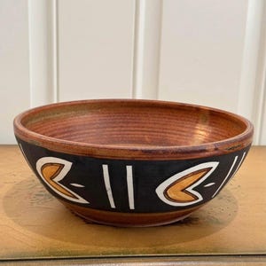 Tina Richardson Signed Vintage 80’s Southwestern 10” Pottery Bowl